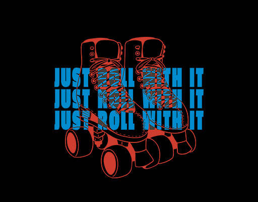 卡通溜冰鞋旱冰鞋手绘鞋子图案男装印花素材