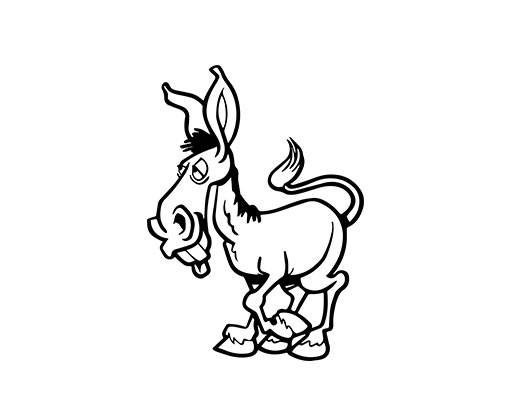 卡通动物图案卡通马卡通驴子手绘卡通动物