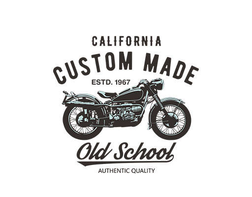 卡通摩托车图案变形英文字母男装印花图案印花素材