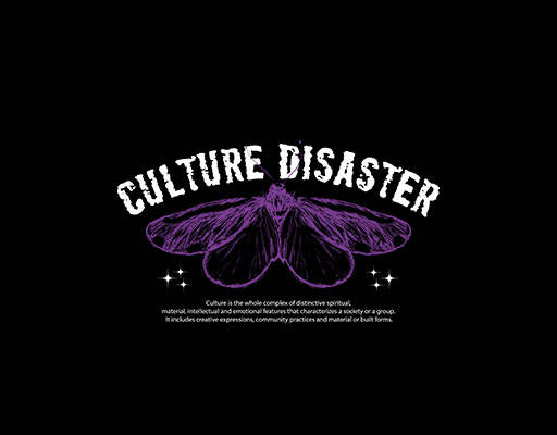 卡通蝴蝶图案破碎英文字母简约文字