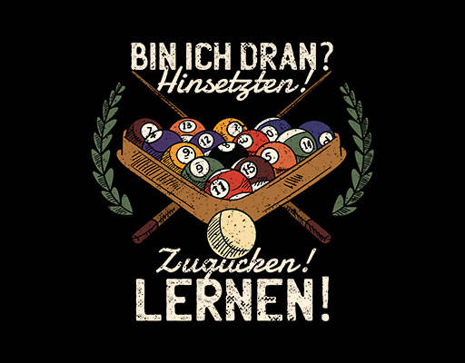 卡通桌球图案破碎英文字母