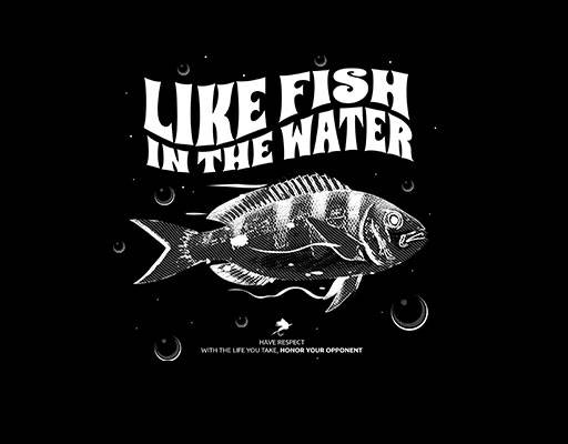 手绘鱼变形英文字母金鱼图案气泡