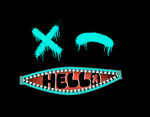 卡通表情图案卡通拉链涂鸦表情