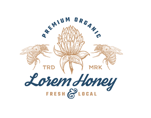 卡通蜜蜂图案手写英文字母两只蜜蜂