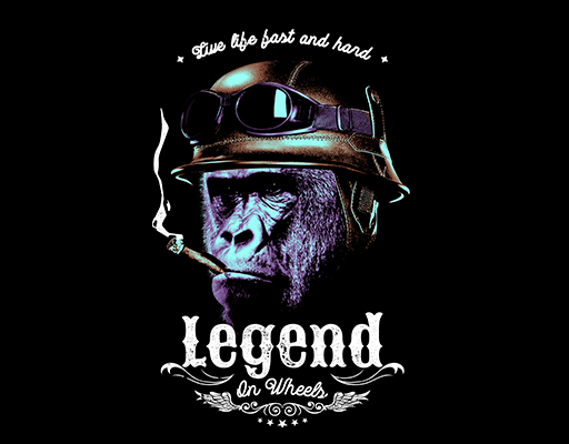 卡通大猩猩头像破碎英文字母抽烟的大猩猩头像