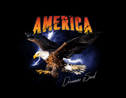 卡通老鹰彩色老鹰闪电破碎英文字母飞翔的鹰手写英文字母