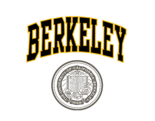 卡通英文字母绣花简笔文字图案绣章图案BERKELEY