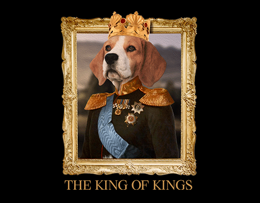 卡通小狗头像将军狗油画狗头像油画狗照片皇冠狗照片