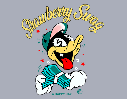 卡通鸭子头像戴帽子的鸭子手写英文字母简笔动物头像