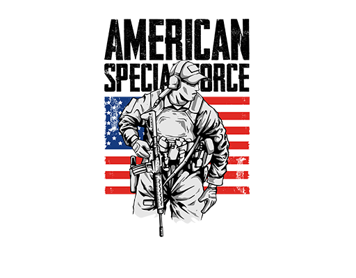 卡通人物矢量卡通士兵破碎英文字母美国旗帜