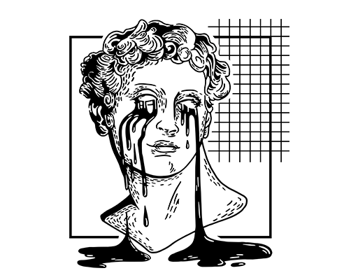 卡通大卫图案大卫头像手绘卡通人物雕塑手绘大卫头像