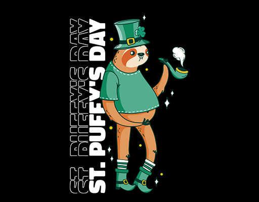 卡通树赖图案文字线条抽烟的树赖戴帽子的动物