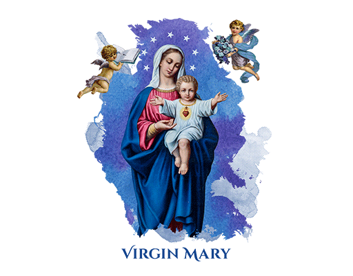 手绘人物图案人物油画欧美油画图案水彩画天使