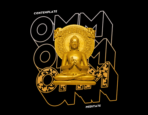 手写英文字母卡通佛像金色佛像立体英文字母