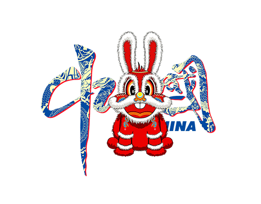 卡通兔子头像手写中文字中国风图案京剧风兔子