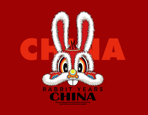 卡通兔子头像手绘兔子京剧兔子头像国潮兔子面具