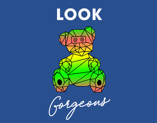 卡通小熊图案彩色小熊剪影手写英文字母