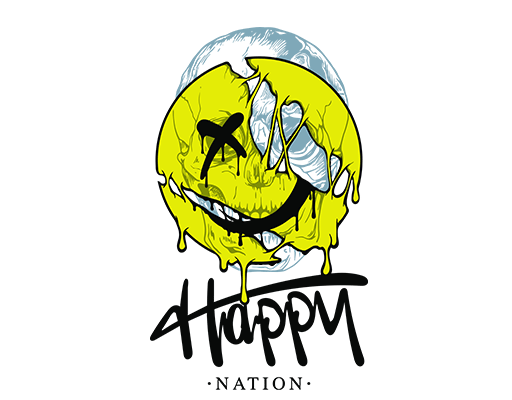 卡通表情图案骷髅头图案手写英文字母