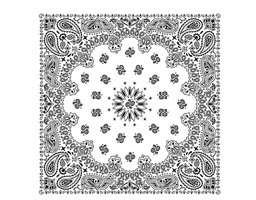 佩斯花纹卡通花朵图案方巾印花图案