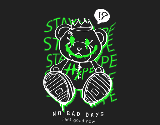 卡通小熊图案手绘小熊涂鸦小熊涂鸦英文字母