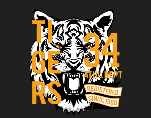 卡通老虎头像手绘卡通动物简笔老虎数字字母