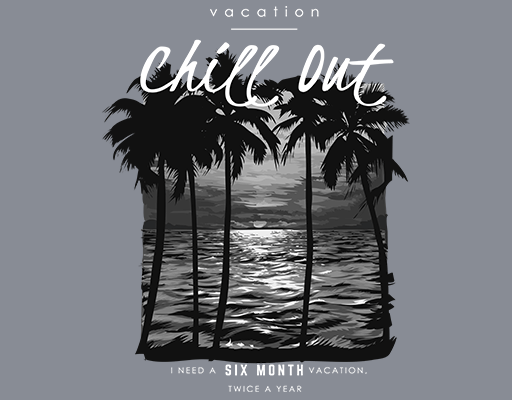 卡通椰子树图案手写英文字母海洋图案