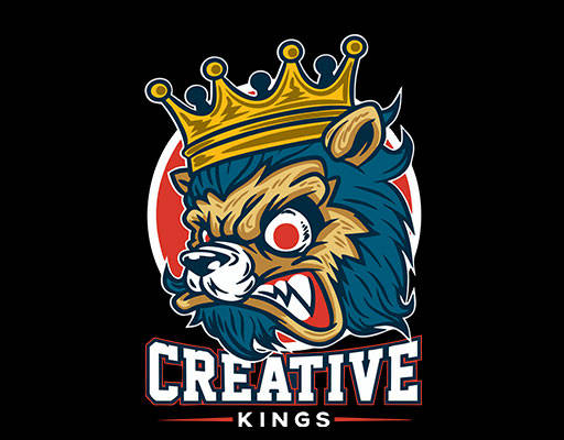 卡通动物头像卡通狮子头像戴皇冠的狮子