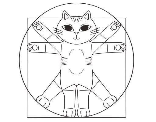 卡通猫咪简笔卡通动物素描猫