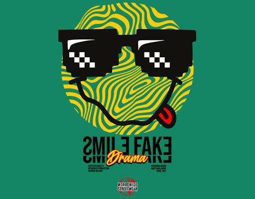 卡通表情图案戴眼镜的表情微笑表情马赛克眼镜涂鸦表情