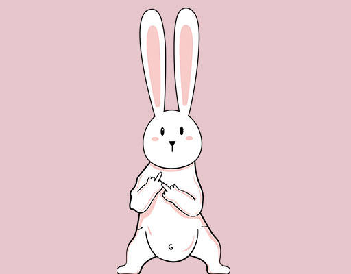 卡通兔子图案手绘兔子简笔画可爱卡通动物