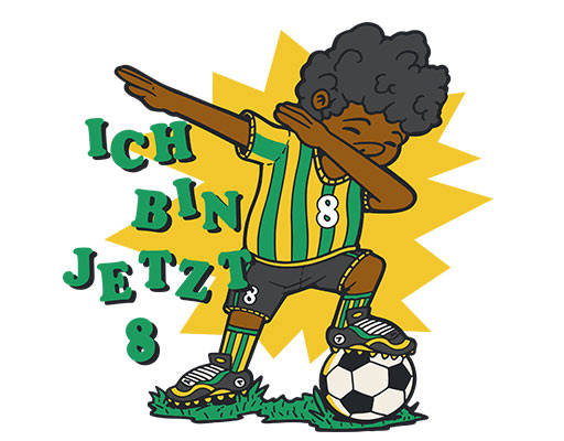 手绘卡通男孩踢足球男孩图案手绘卡通人物