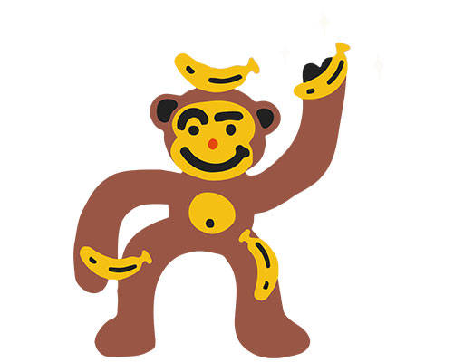 卡通猴子图案手绘卡通动物简笔卡通猴子大猩猩