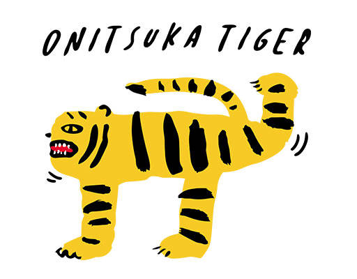 卡通老虎图案简约卡通动物手写英文字母图案