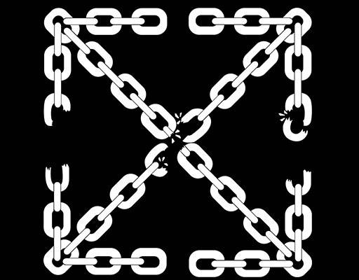 卡通锁链简约链子offwhite图案