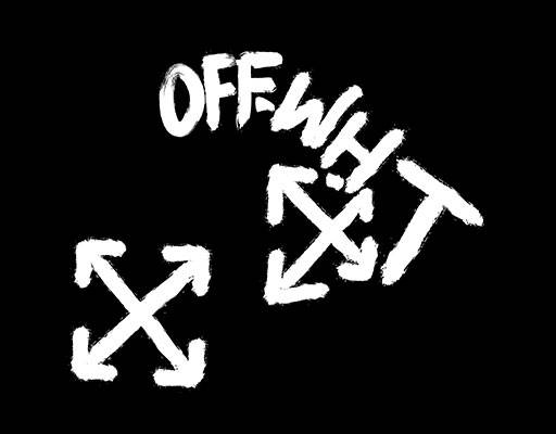 涂鸦英文字母图案简约文字图案叉图案offwhite英文字母图案