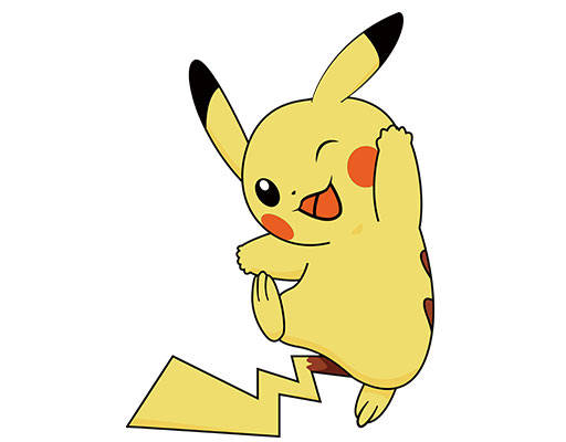 卡通皮卡丘图案手绘卡通图案动画片图案