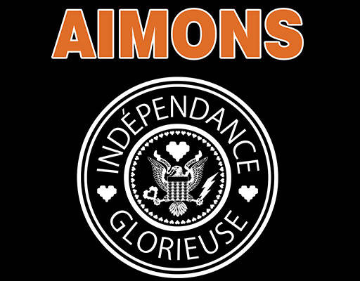 卡通徽章图案老鹰图案圆形矢量AIMONS英文字母