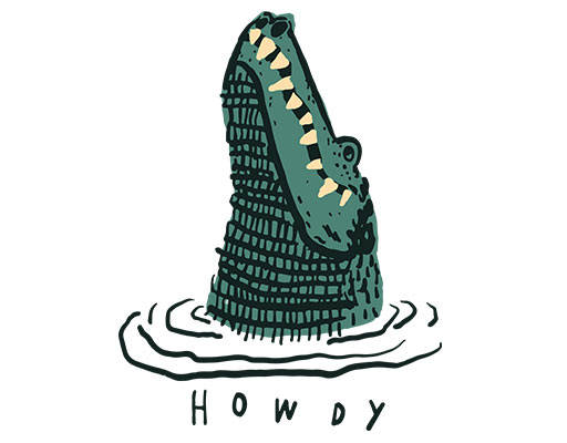 卡通鳄鱼图案简笔卡通动物手绘鳄鱼