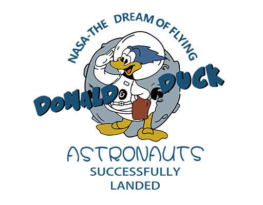 卡通鸭子唐老鸭图案星球图案手写英文字母