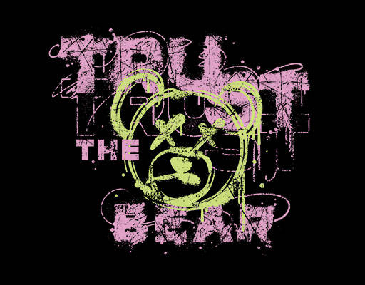 卡通小熊头像简笔卡通动物表情涂鸦英文字母手写英文字母