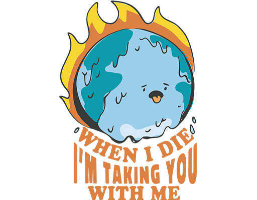 卡通地球图案手绘卡通地球火焰地球手写英文字母涂鸦卡通环保地球