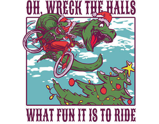 卡通恐龙图案手绘简笔卡通动物骑自行车的恐龙