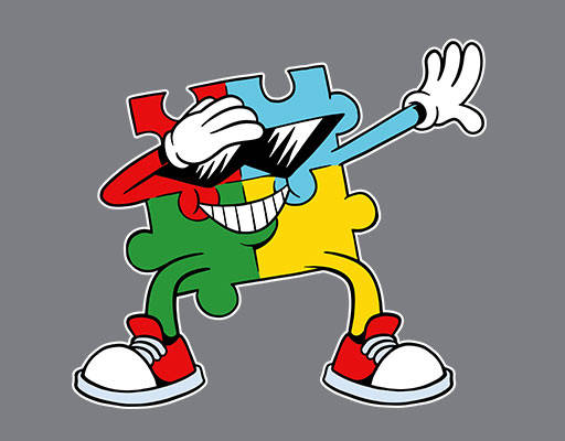 卡通拼图图案简笔卡通图案彩色卡通