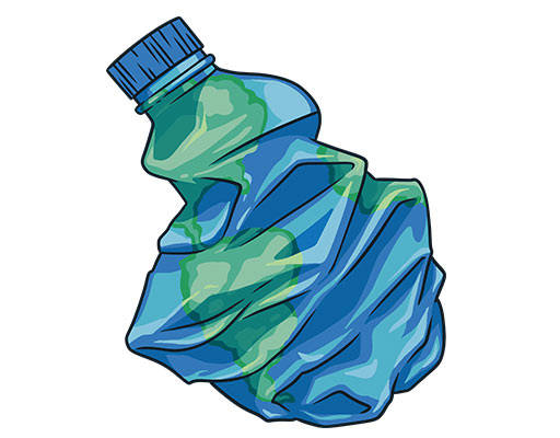 卡通瓶子褶皱瓶子手绘卡通饮料瓶子