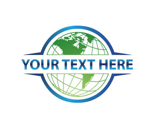 卡通地球图案简约英文字母图案渐变英文字母