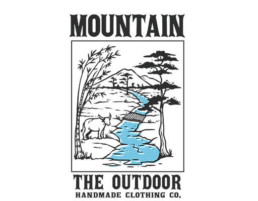 简约风景图案英文字母图案卡通树木图案