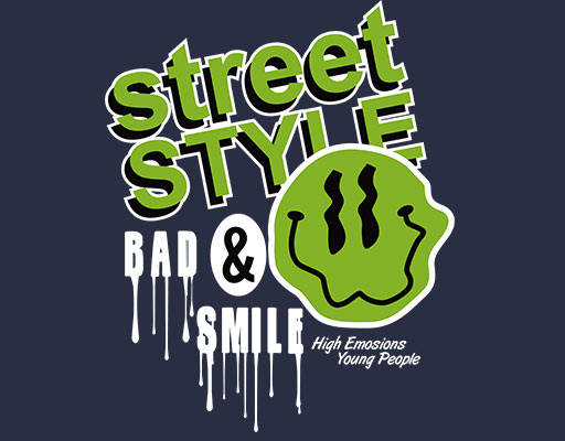 微笑表情图案简约英文字母涂鸦英文字母变形表情