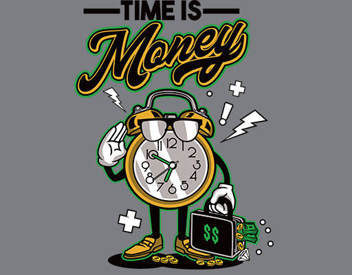 卡通闹钟图案手绘卡通图案手写英文字母