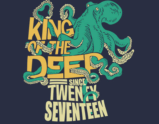 卡通章鱼图案乌贼数字字母图案海洋生物图案