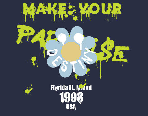 卡通花朵图案鲜花图案涂鸦英文字母喷溅文字图案